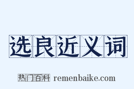 选良近义词是什么意思的图片